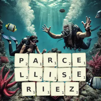 Illustration créative d'un jeu de lettres avec le mot PARCELLISERIEZ épelé sur le plateau.