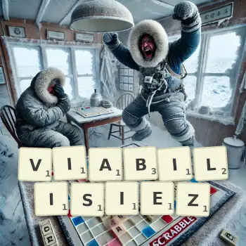 Illustration créative d'un jeu de lettres avec le mot VIABILISIEZ épelé sur le plateau.